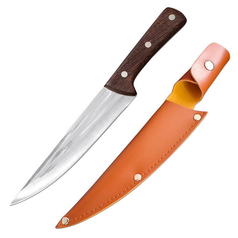 Hand-forged Meat Knife with Leather Case - Sharp Kitchen Butchery Tool