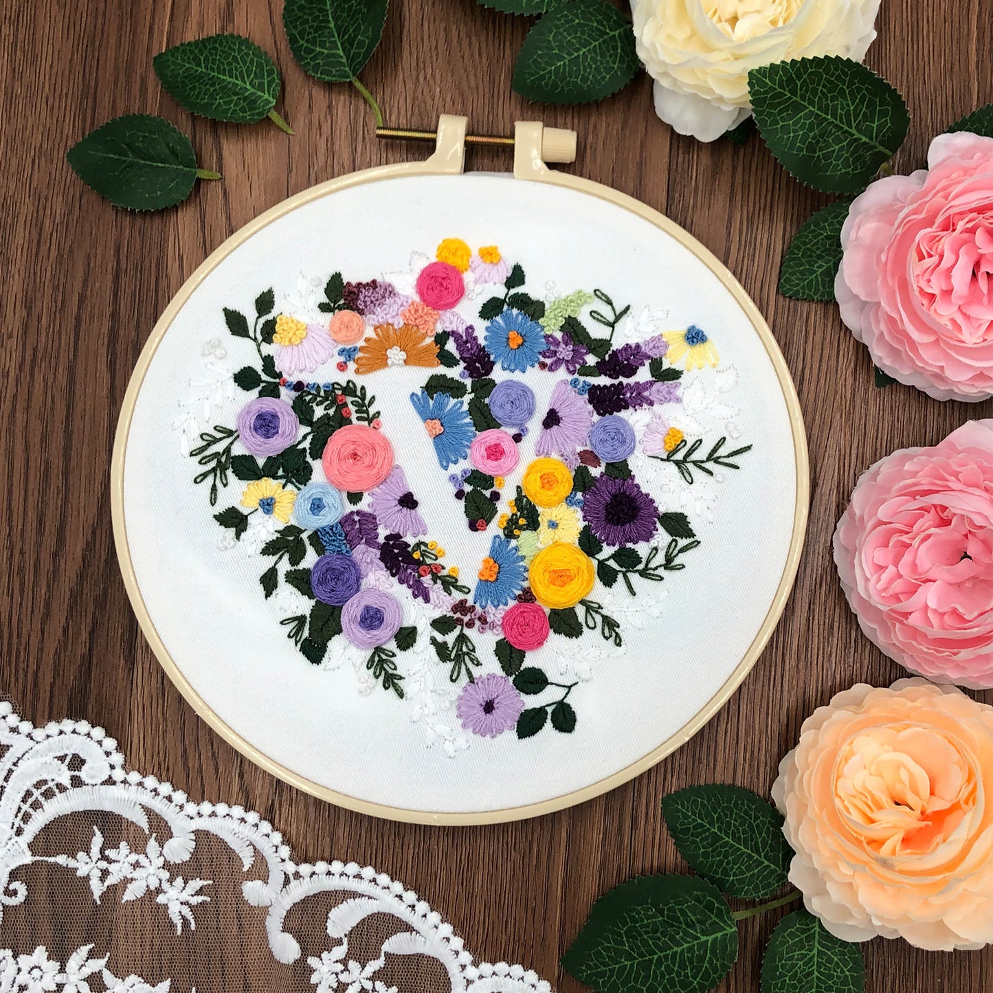 Love Embroidery Kit - Easy Cross-Stitch Craft for Home & Gift