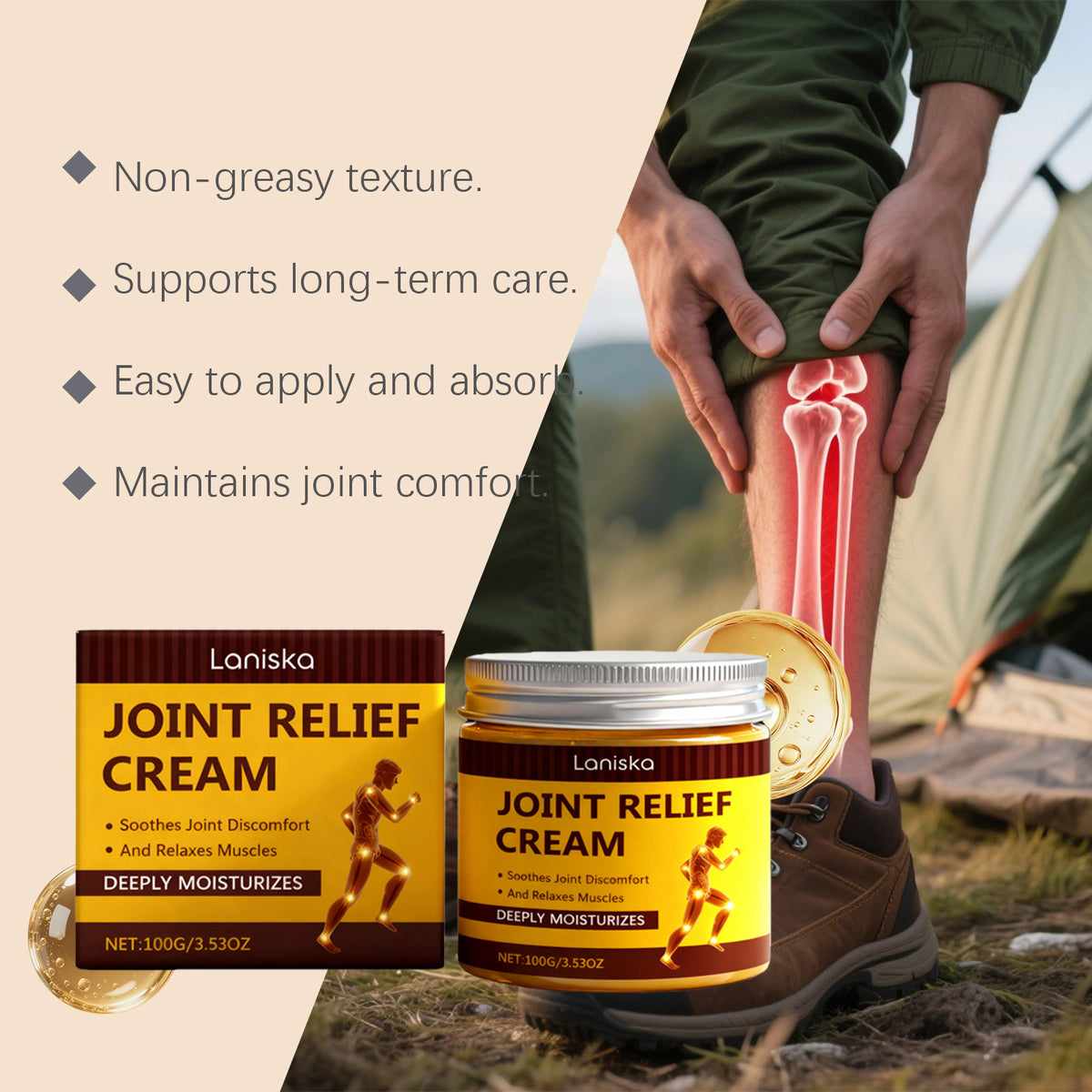 Joint Relief Cream with Chamomile & Calendula - 100G Pain & Inflammation Support