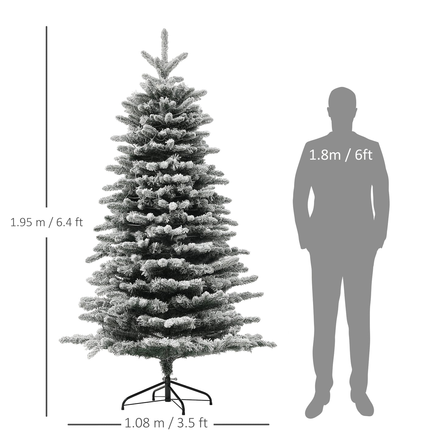 6.5 Ft Pre-Lit Mountain Pine Artificial Christmas Tree - Green