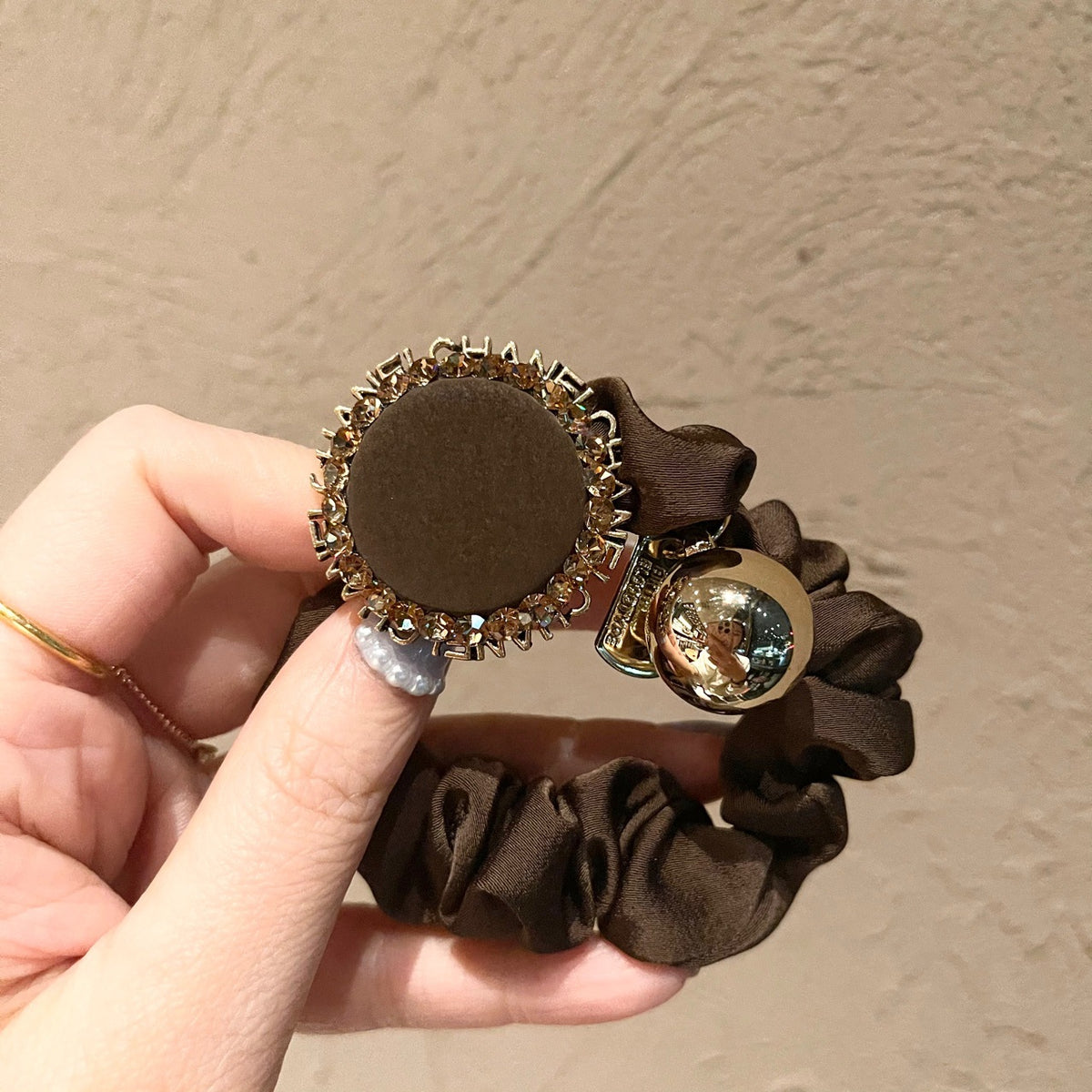 Rhinestone Hair Disc Clip - Korean Handmade