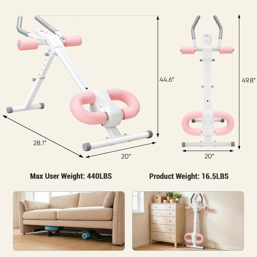 Adjustable Abdominal Training Machine with LCD Display