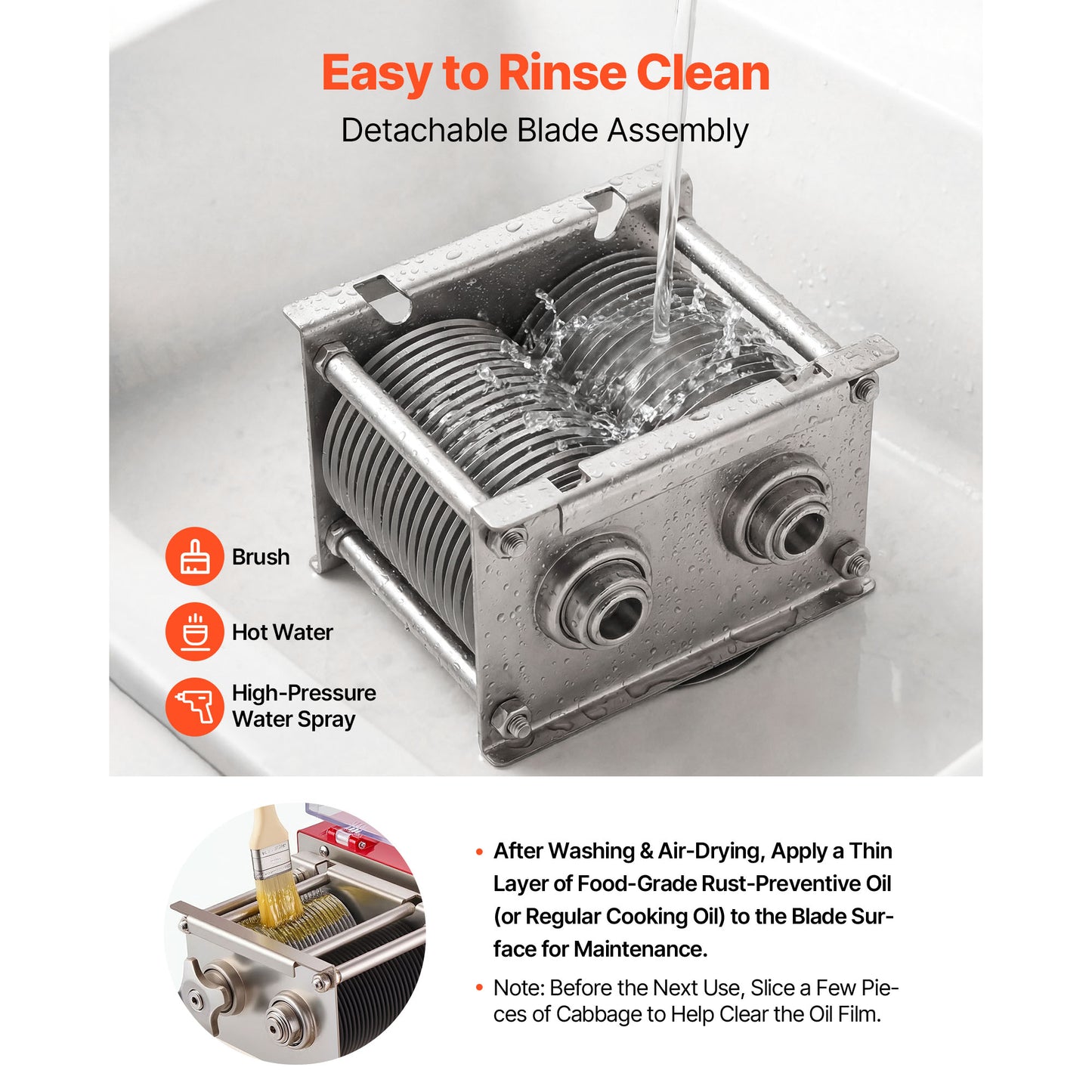 Electric Meat Slicer 850W Commercial Food Cutter with Stainless Steel Blade