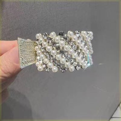 Fixed Artifact Rhinestone Hair Clip for Women - Multiple Colors