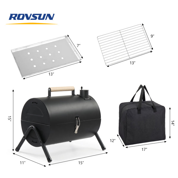 Portable Charcoal Grill for Camping & Outdoor BBQ - Double-Sided Tabletop Stove