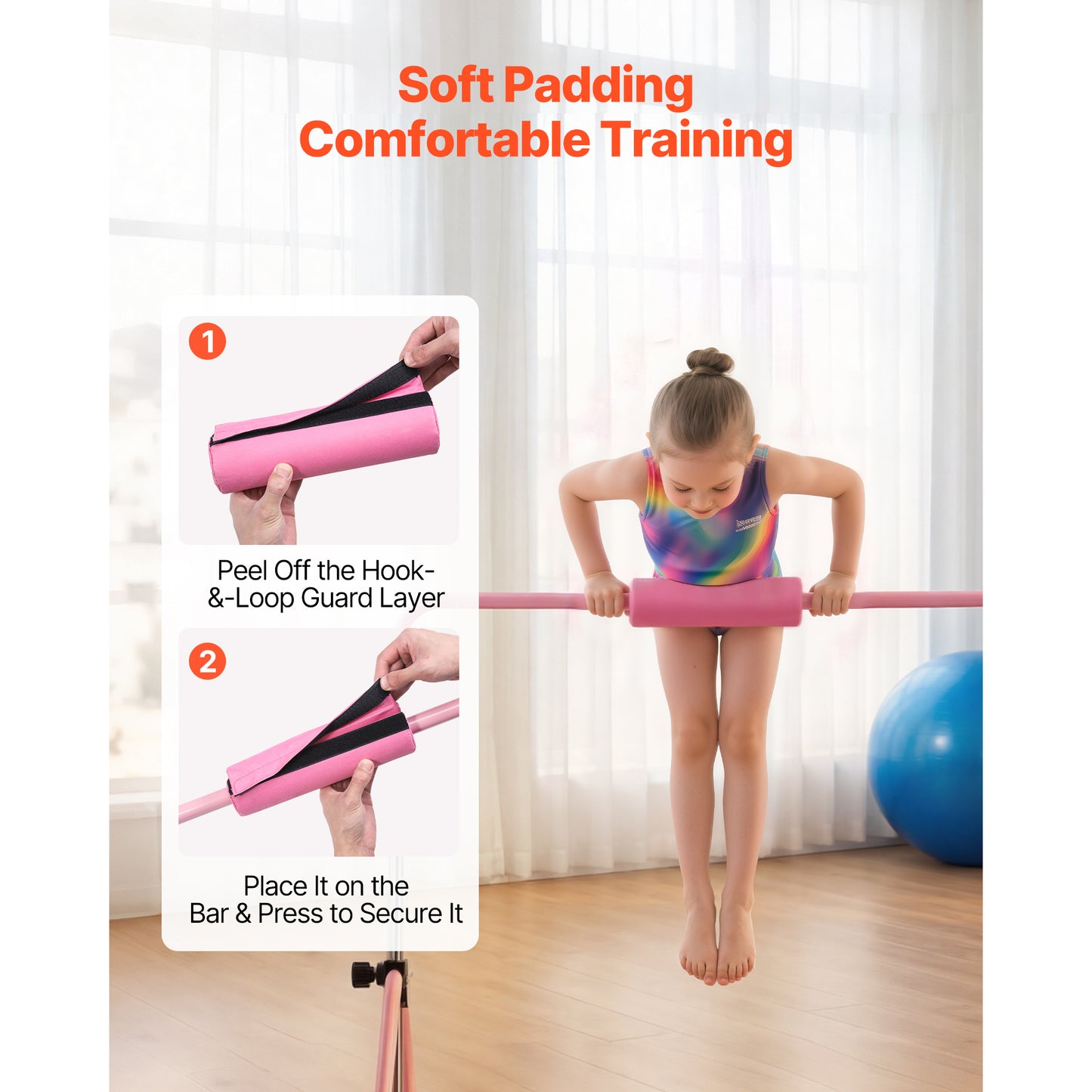 Kids Gymnastic Bars - Adjustable Folding Horizontal Bar for Indoor & Outdoor Training