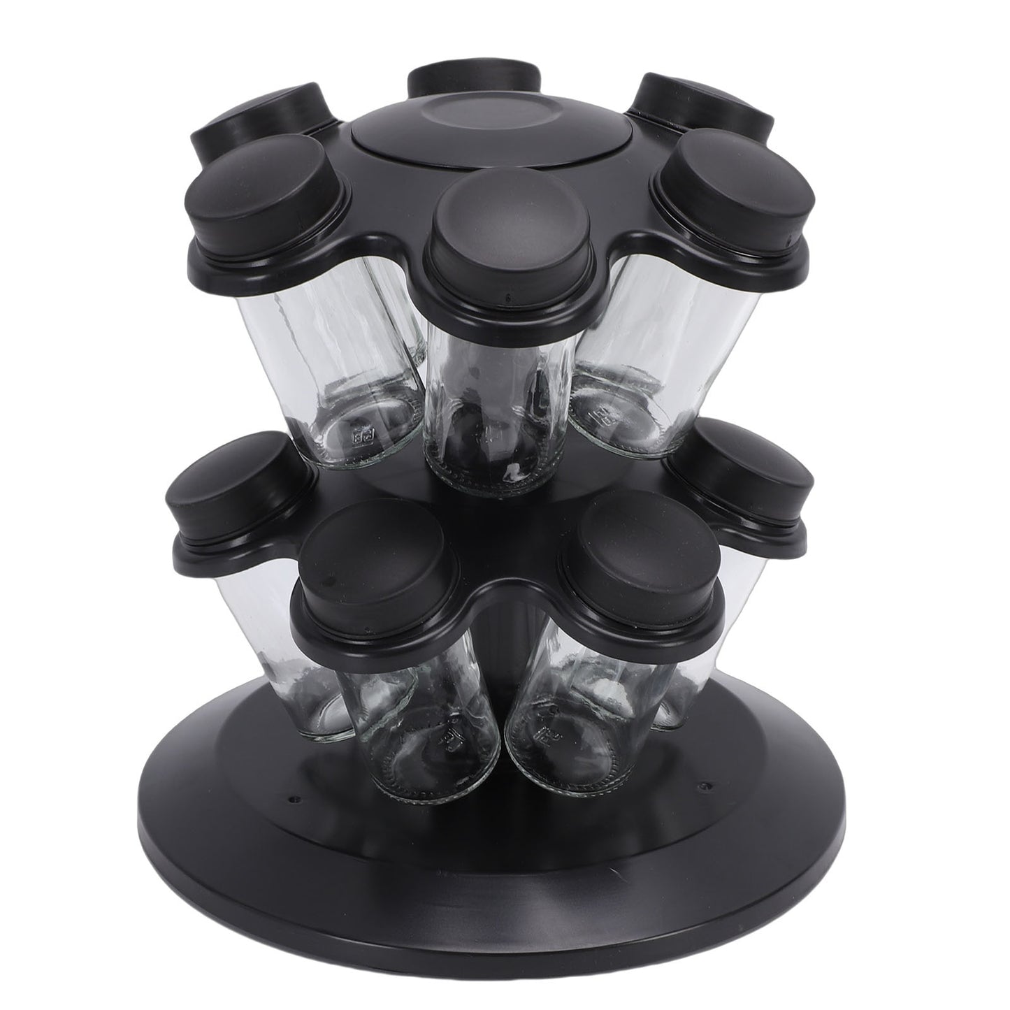 Revolving Countertop Seasoning Bottle Rack Organizer Kitchen Rotating