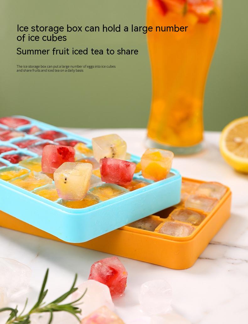 Large Capacity Silicone Ice Cube Mold Food Grade Ice Tray Refrigerator Container