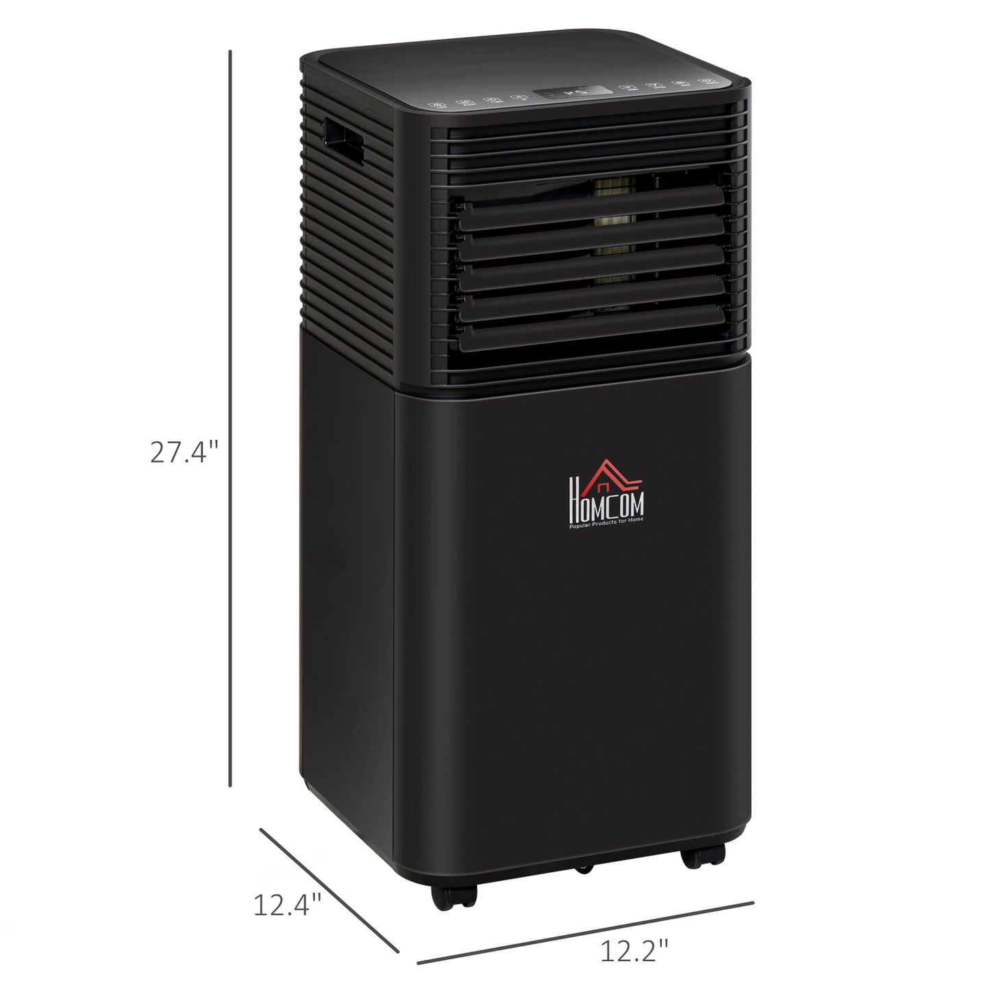 8000 BTU Portable Air Conditioner with Dehumidifier & Remote - Black