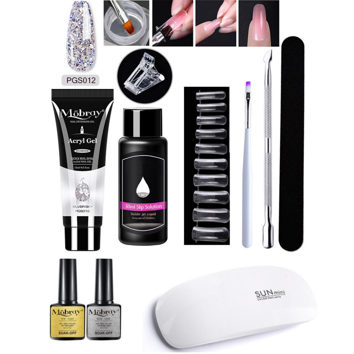 Nail Art Resin Extender Kit - 12 Colors