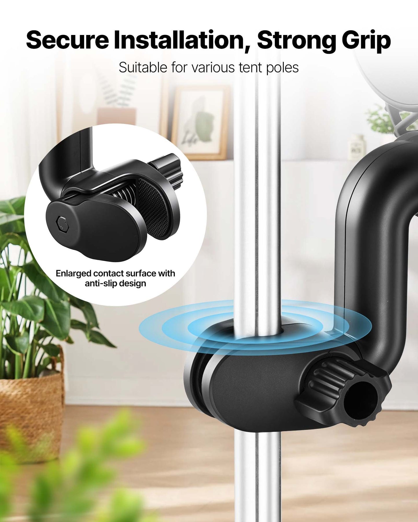 Rechargeable Clip-On Plant Fan with 9 Speeds & Oscillation for Grow Tents