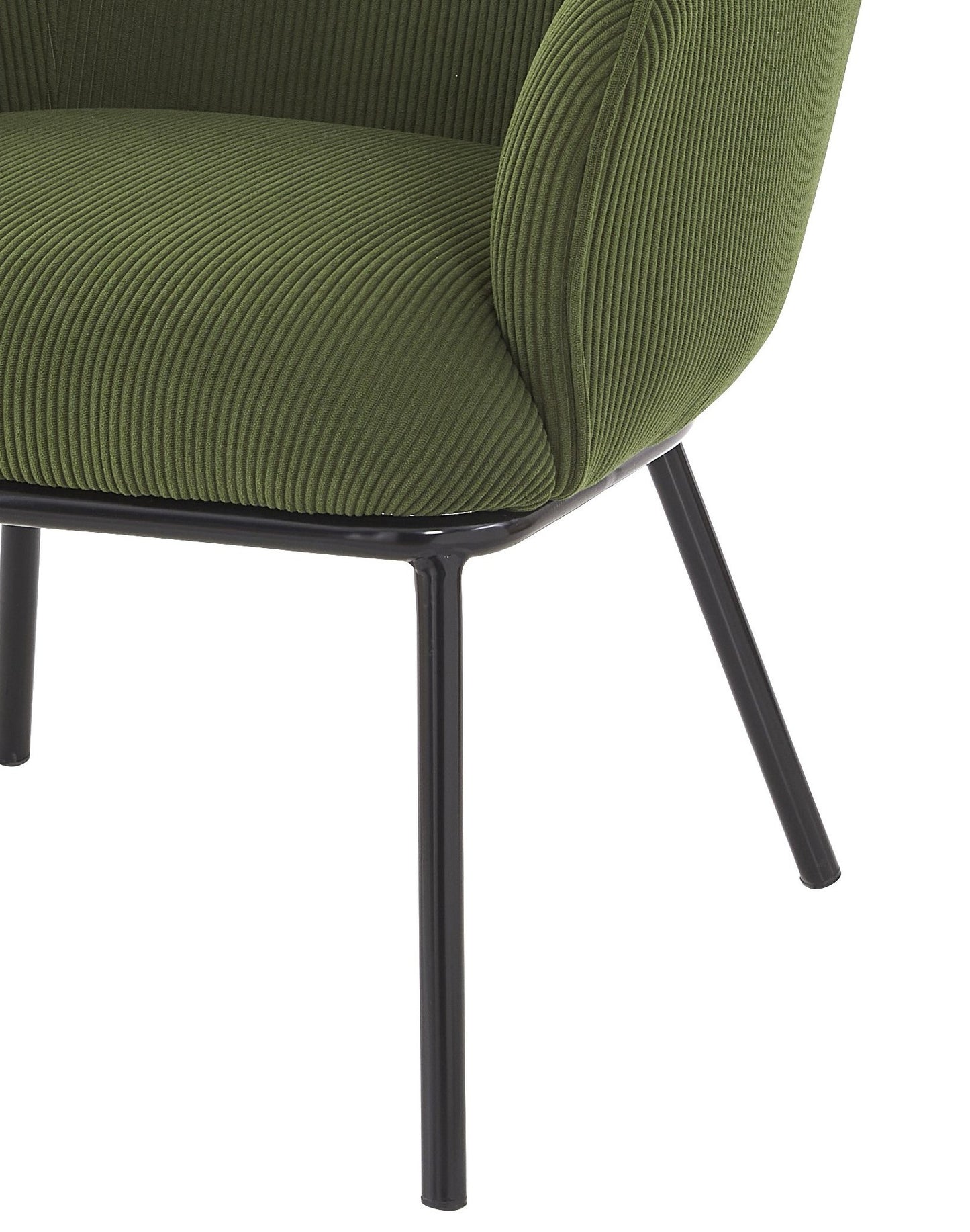 Modern Corduroy Accent Chair, Upholstered Armchair With Metal Legs,