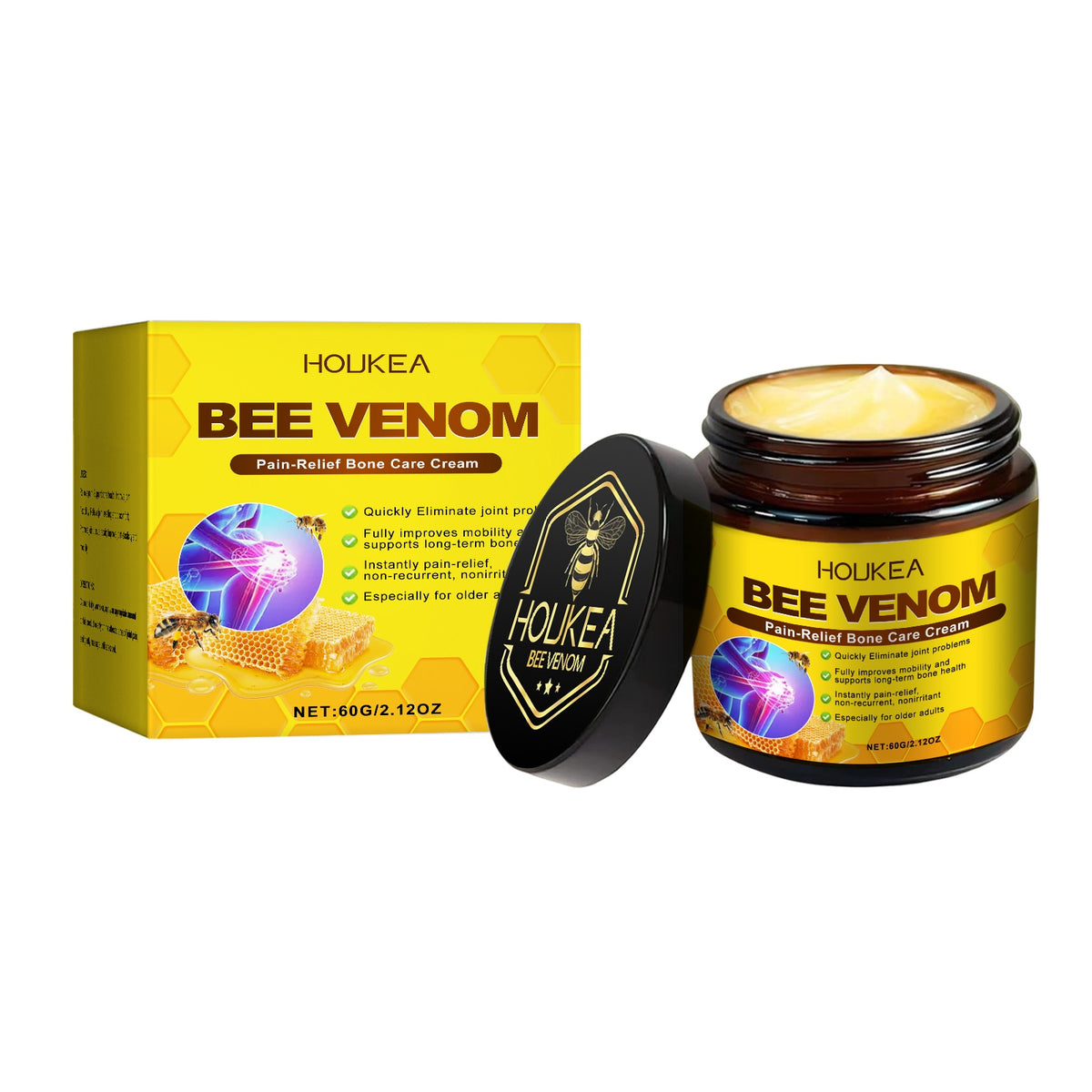 Joint Care Cream with Bee Venom & Mint Leaves - 60g Skin & Body Care