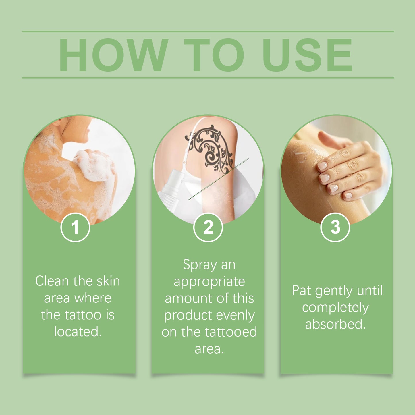 Tattoo Cleaning & Repair Spray - Moisturizing Body Skin Care Formula