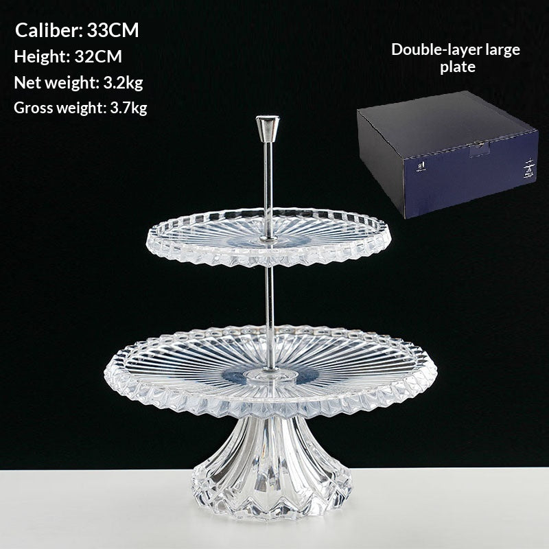 Elevated Glass Fruit and Candy Tray - Modern Minimalist Home Storage