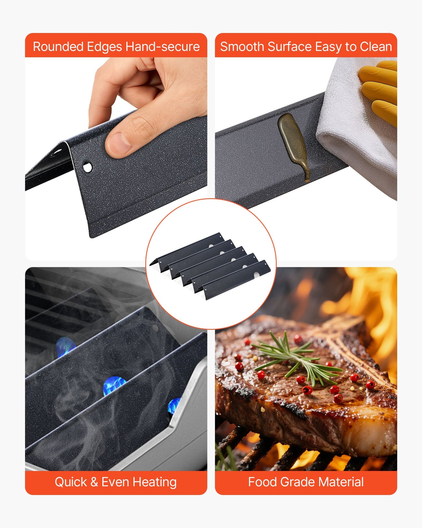 5 Flavorizer Bars Replacement for Weber Genesis II 300 Series