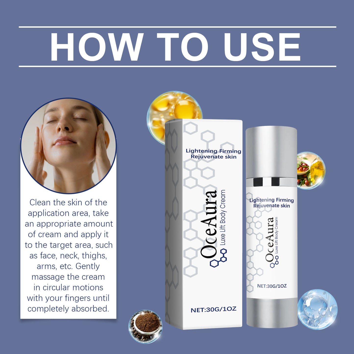 Hydrating Firming Body & Face Cream - Moisturizing Skin Repair Lotion