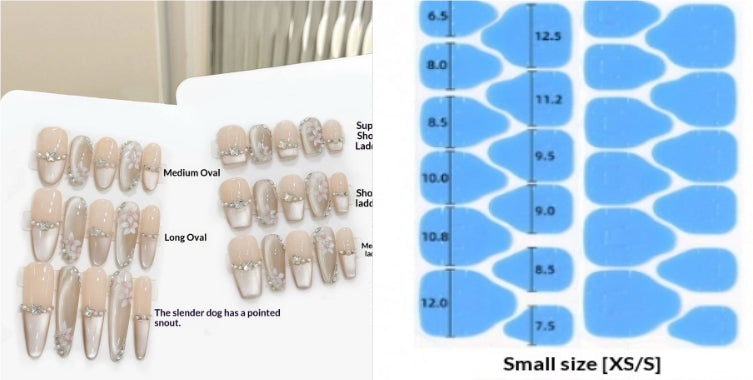 Handmade Nail Caps Set for Nail Art - Various Sizes & Styles, Wearable