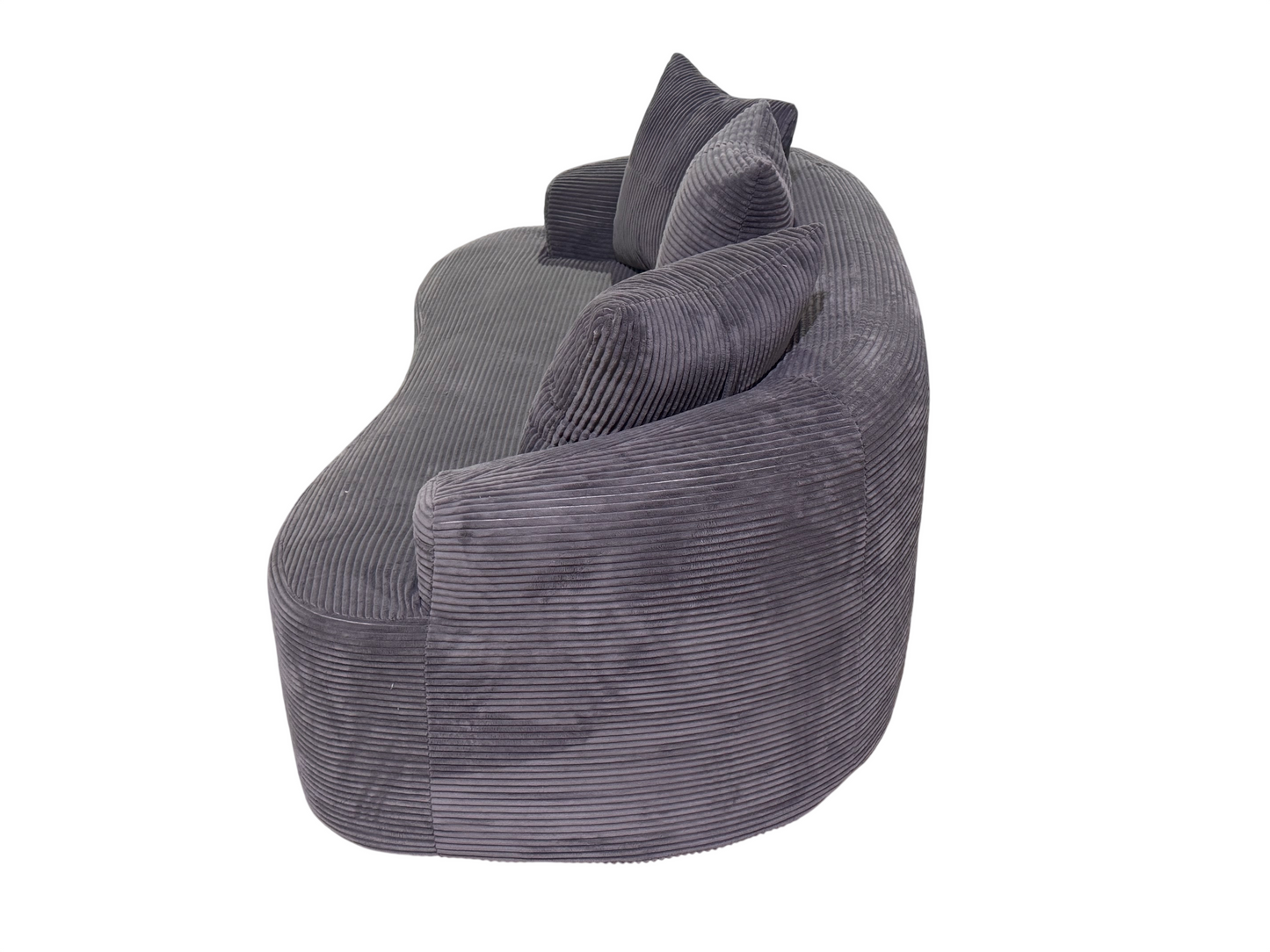 65.35 Curved Loveseat Sofa With Pocket Spring Cushions For Soft