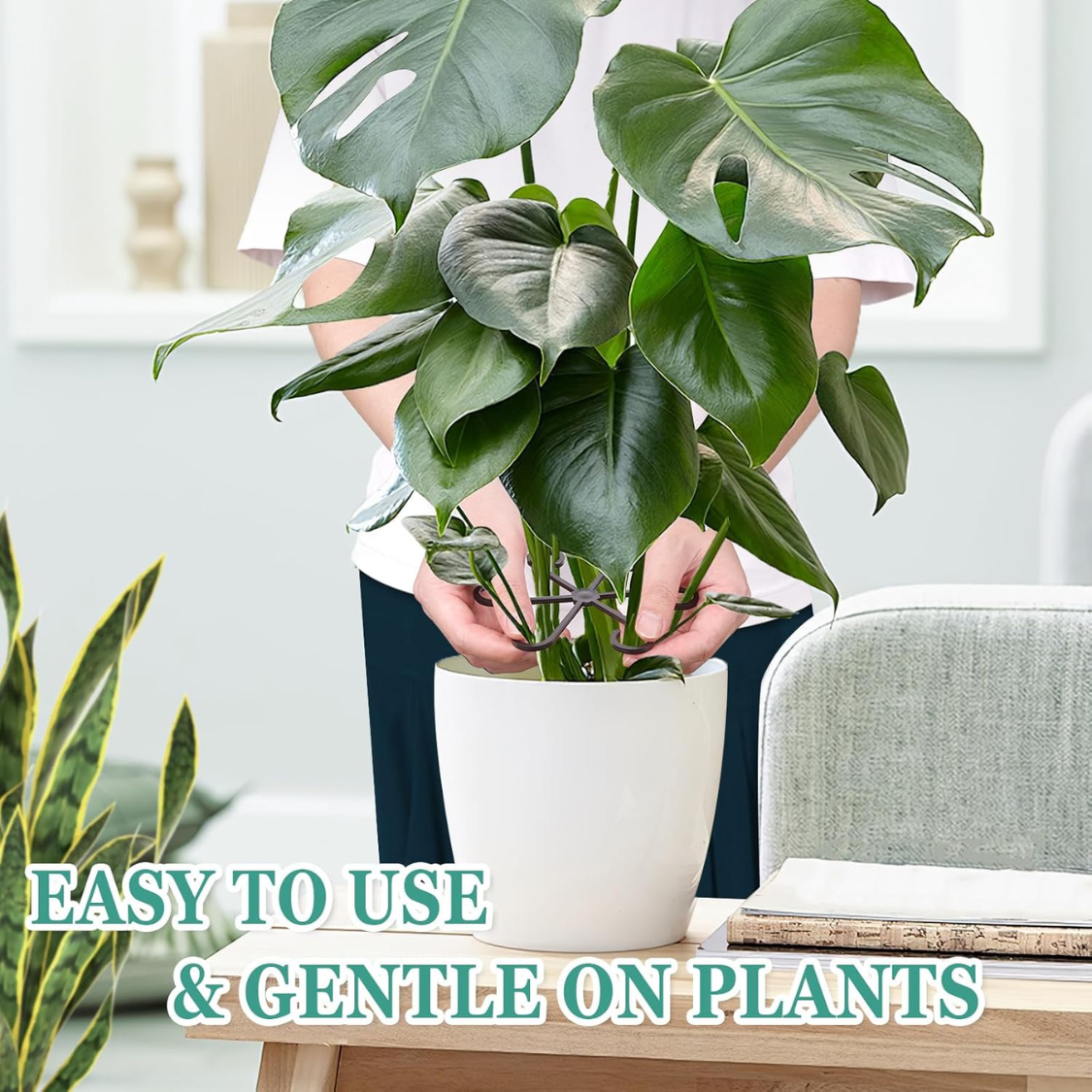 8PCS Reusable Plant Stem Support Stakes for Indoor Plants
