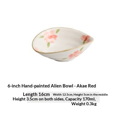 6-Inch Hand-Painted Ceramic Fruit Bowl - Irregular-Shaped Kitchen Decor