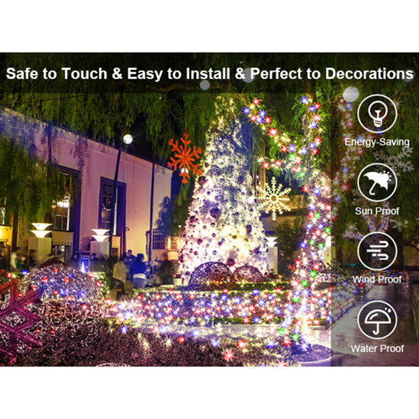60m LED Christmas Light String with 8 Twinkle Modes