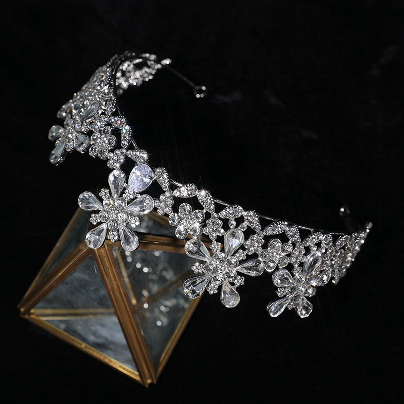 Zircon Crown Hair Accessory - Silver