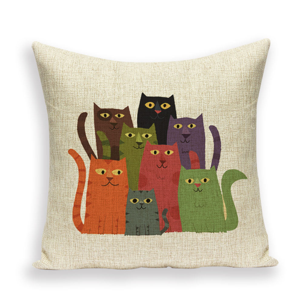 Linen Velvet Sofa Cushion Backrest Cover - Soft 45x45cm Home Decor