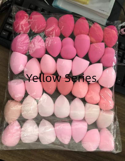 Reusable Cosmetic Sponge Set - Soft Hydrophilic Puff for Face Makeup, Wet or Dry Use, 30 or 42 Pieces