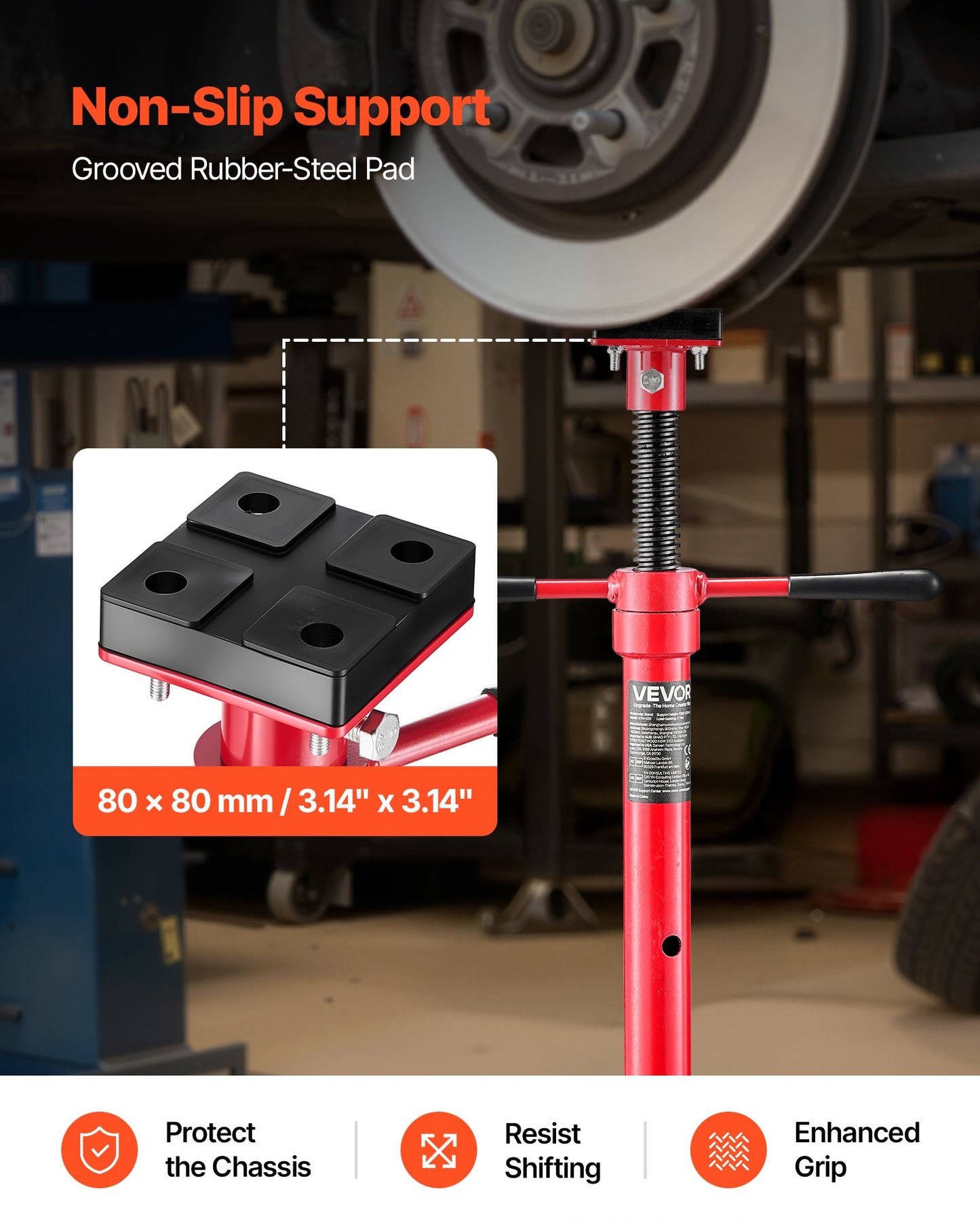 Under Hoist Tripod Stand, 2 Ton (4409 Lbs) Capacity High Lift Jack