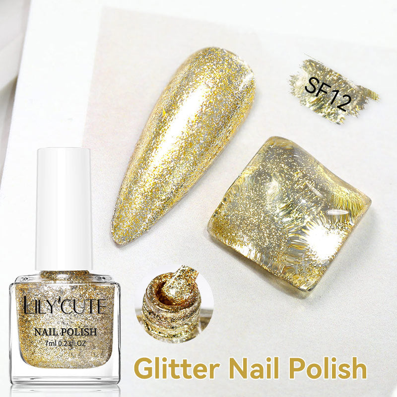 Quick-Dry Metallic Mirror Nail Polish No Baking Required - Water & Oily Resistant