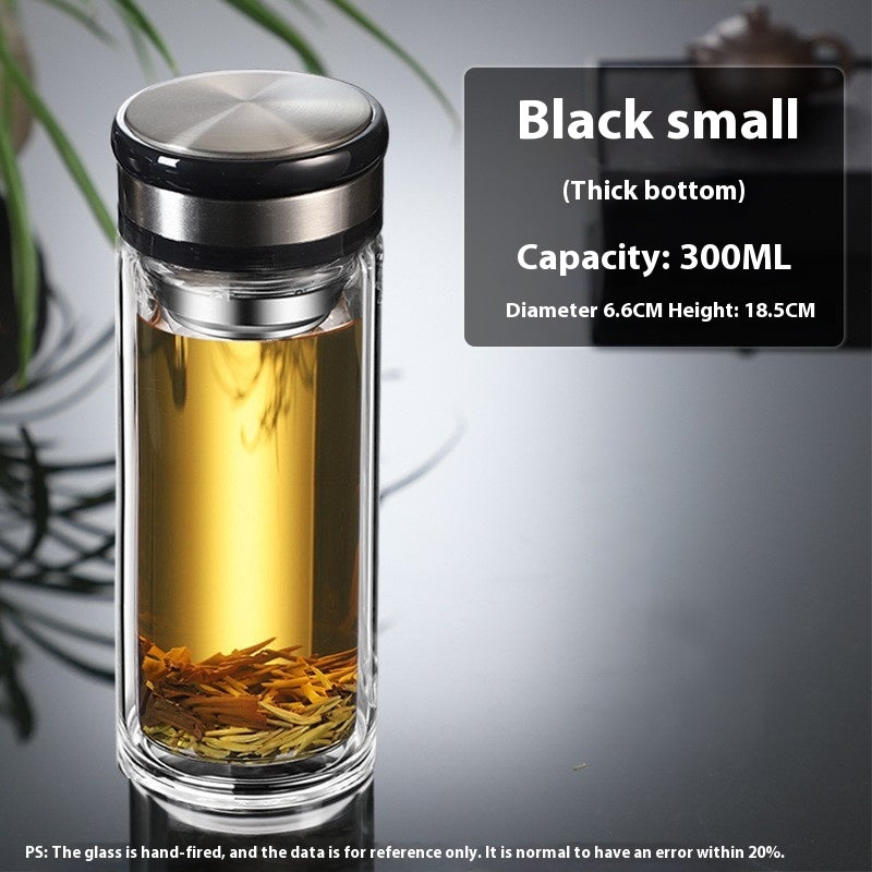 Double Layer Glass Cup with Large Capacity Insulation - Multiple Variants