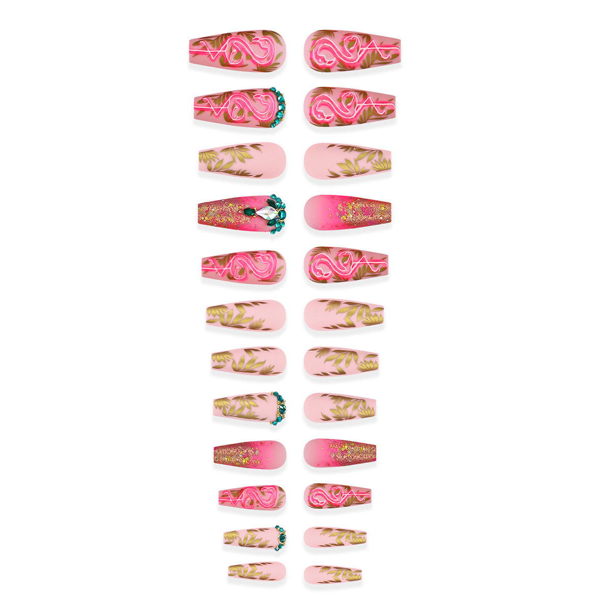 Nail Art Kit with Marble & Love Patterns - Retro French Style, BKS3017