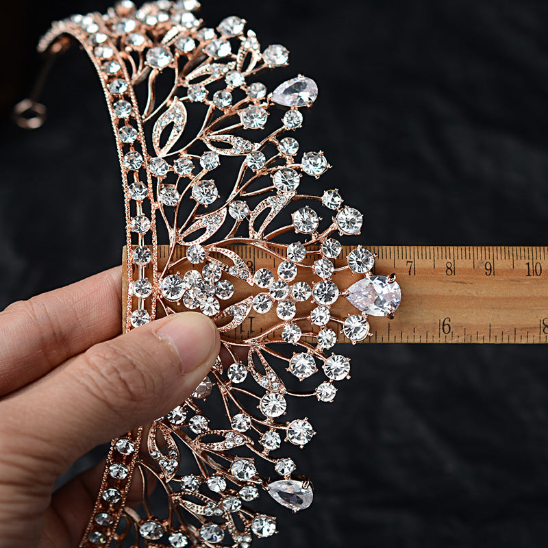 Bridal Crown Tiara with Zircon Crystals