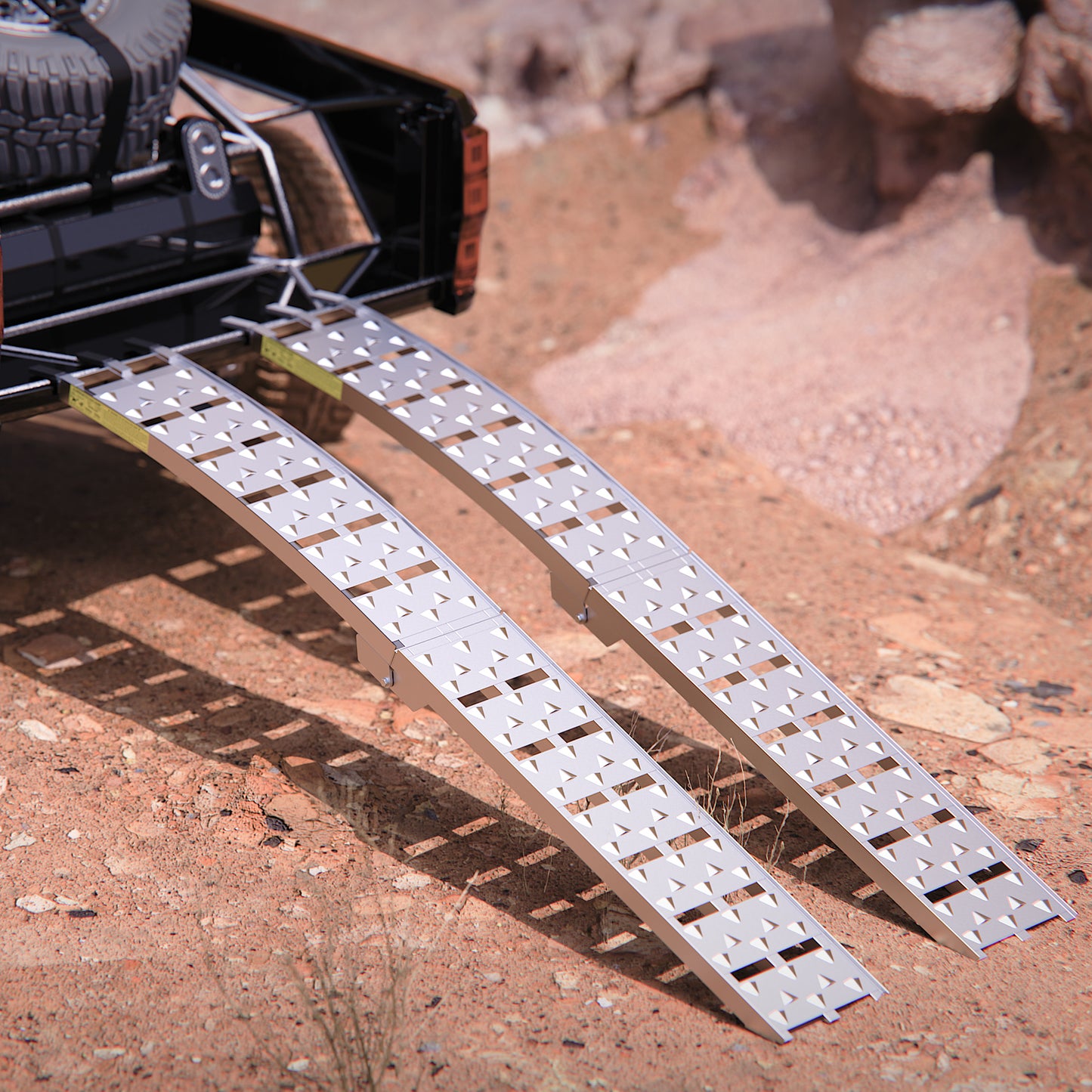7.5FT Heavy Duty Aluminum Loading Ramp Set For Pickup Truck Beds,