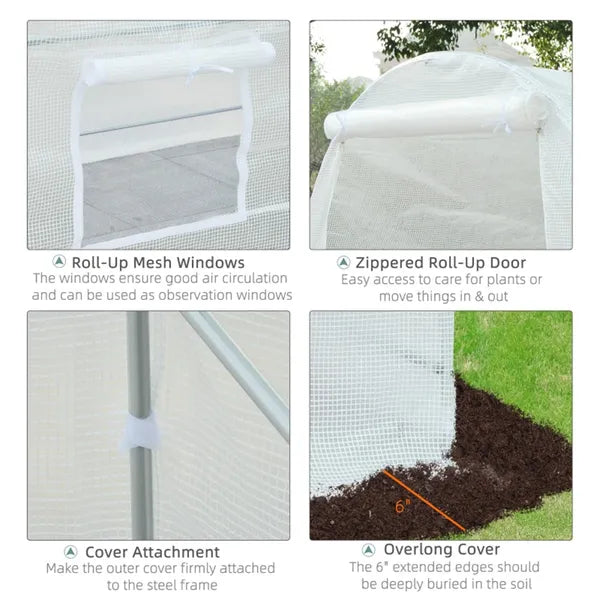 Extra-Large Walk-In Tunnel Greenhouse for Year-Round Gardening