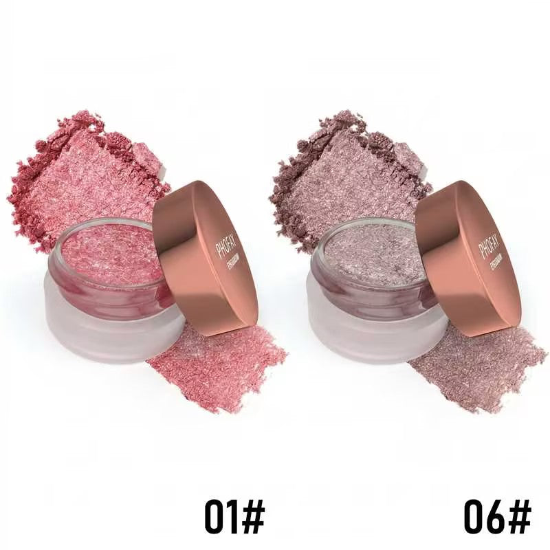 Mashed Potato Eyeshadow - Long-Lasting Iridescent Shimmer Makeup