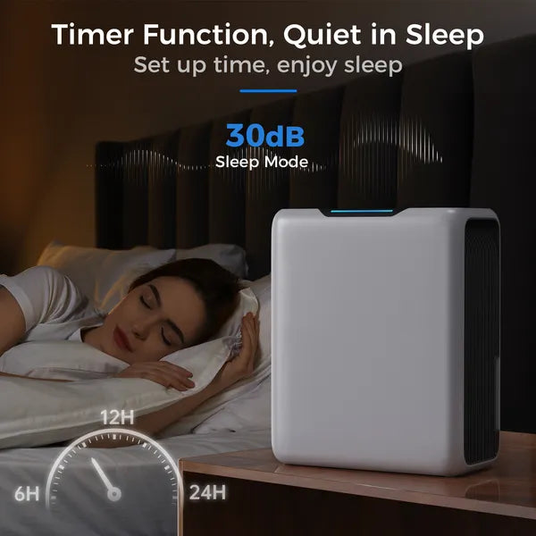 3L Electric Dehumidifier for 20m² Rooms, Ultra Quiet, Peltier Technology