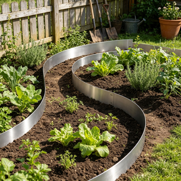 5-Pack Heavy Duty Galvanized Steel Garden Edging 39x4 Inches Flexible Border for Flower Beds & Pathways