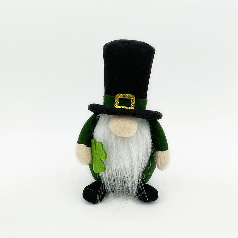 St. Patrick's Day Green Hat Doll Decoration - Festive Home Ornament