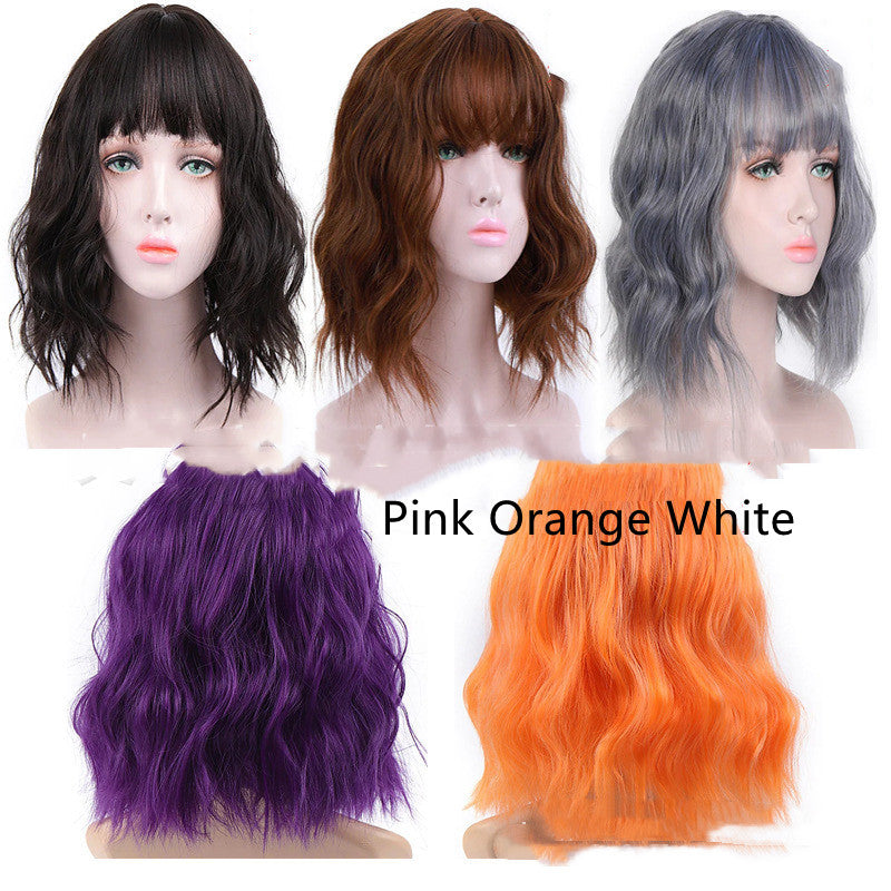 High Temperature Silk Hair Wrap - Curly Short Twist Headgear for Women