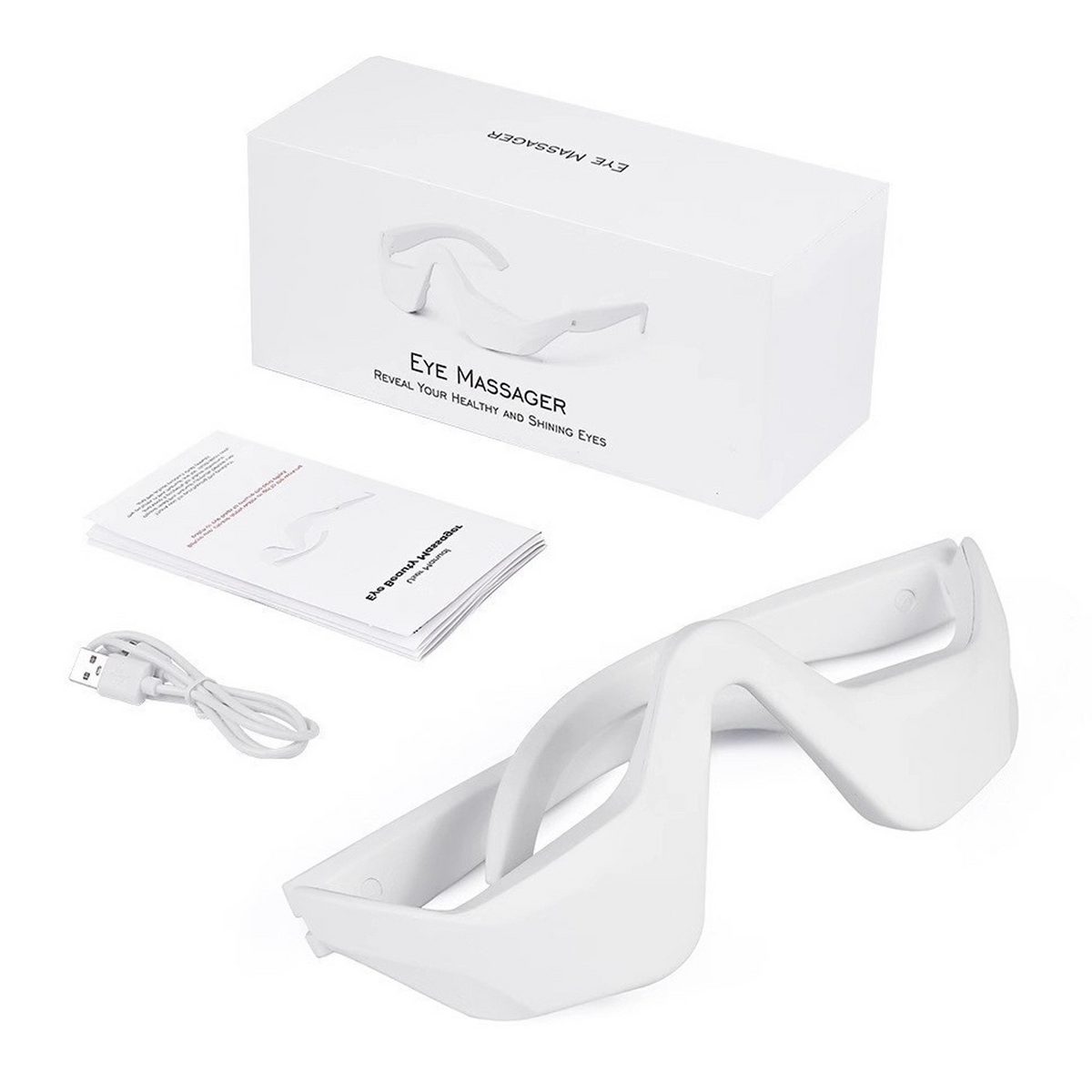 Wireless Rechargeable LED Eye Massager with Infrared Light Therapy