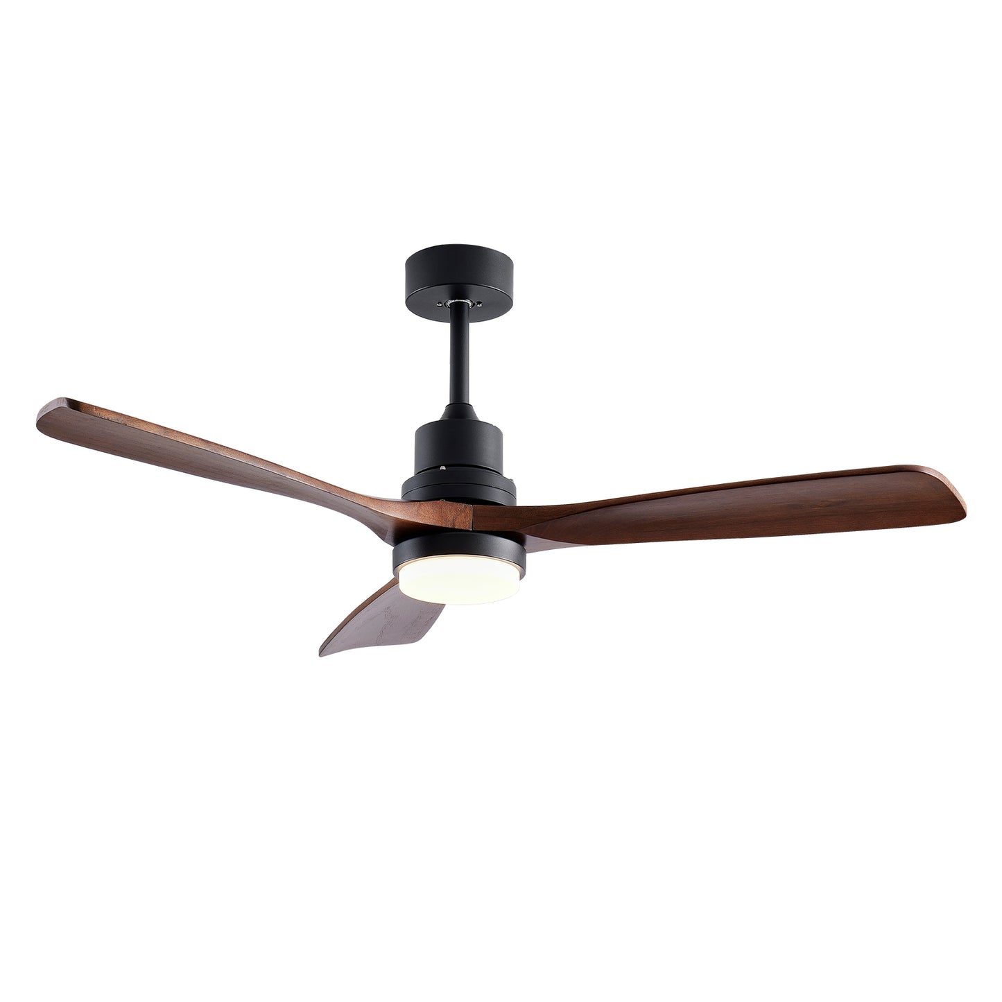 52-Inch Wooden Ceiling Fan with Light and Remote Control - Indoor Outdoor Modern Fan