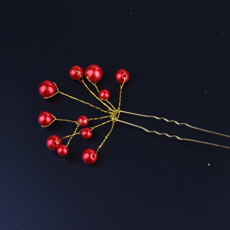 Korean Style Pearl Hairpin Set for Bridal & Special Occasions