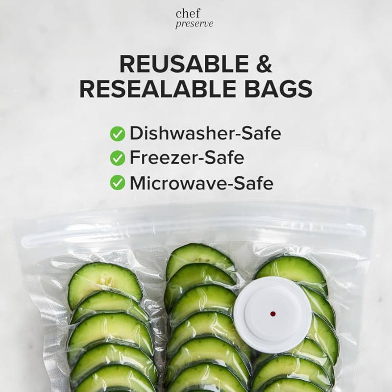 Food Preservation Vacuum Sealing Machine with Bags - Compact Handheld Design