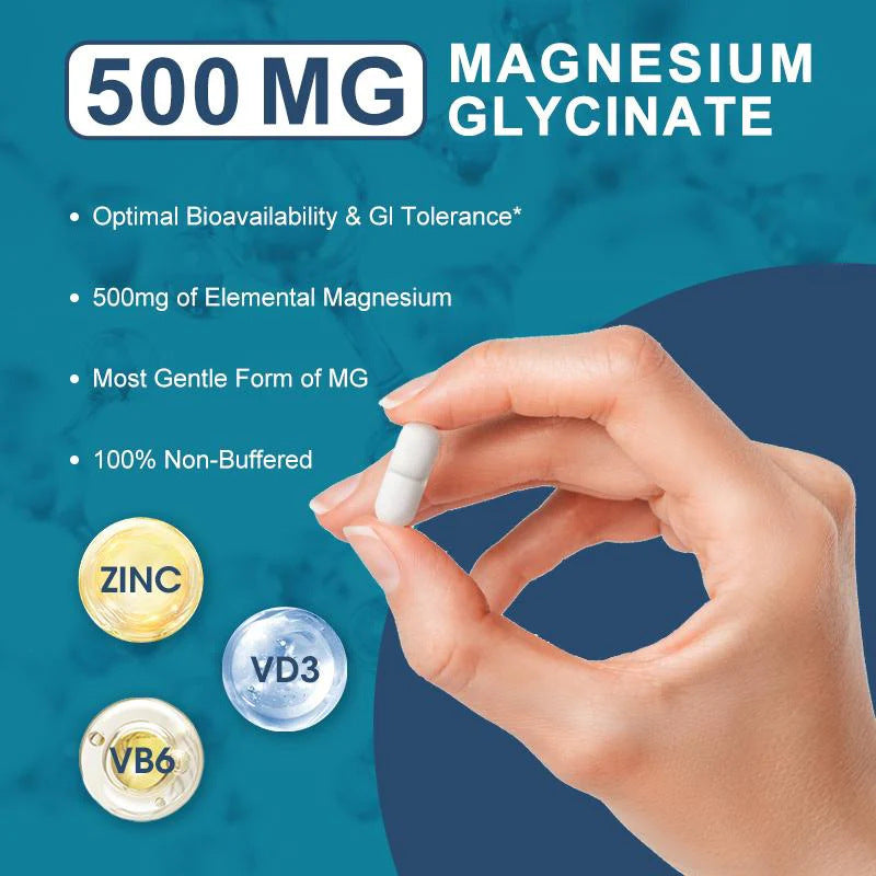 Magnesium Glycinate Capsules - 60 Count, Supports Relaxation & Sleep