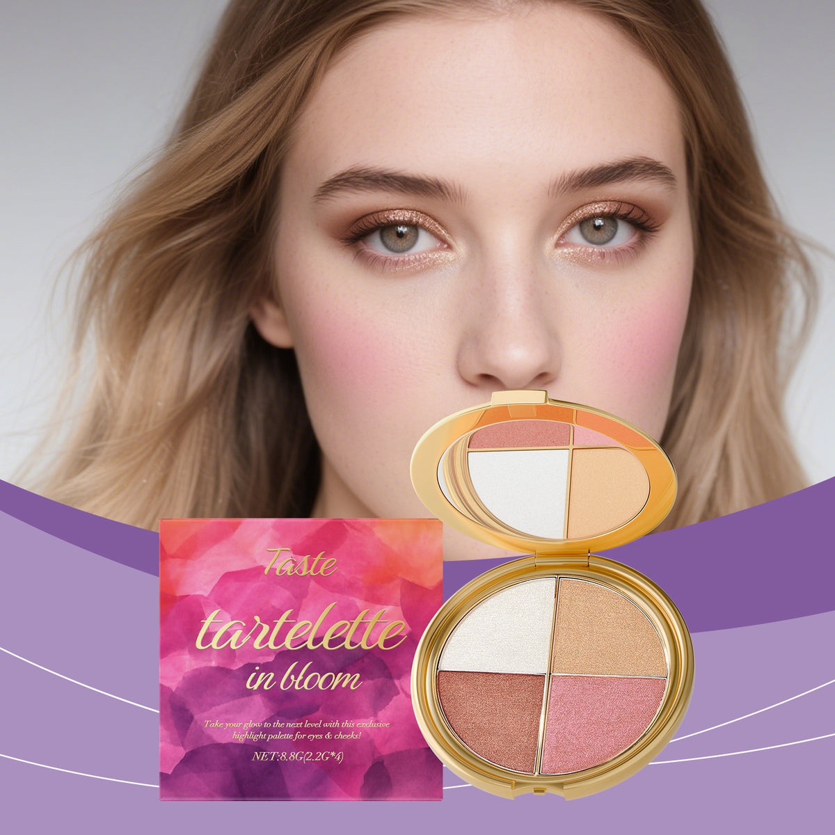 Highlighter Eyeshadow & Blush Palette 8.8g