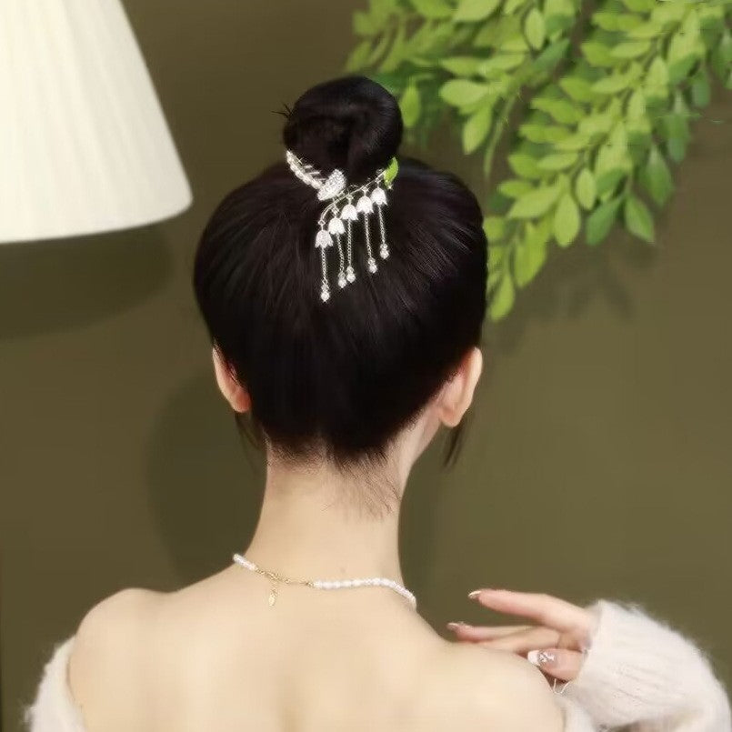 Women's Orchid Hairpin - Silver Alloy