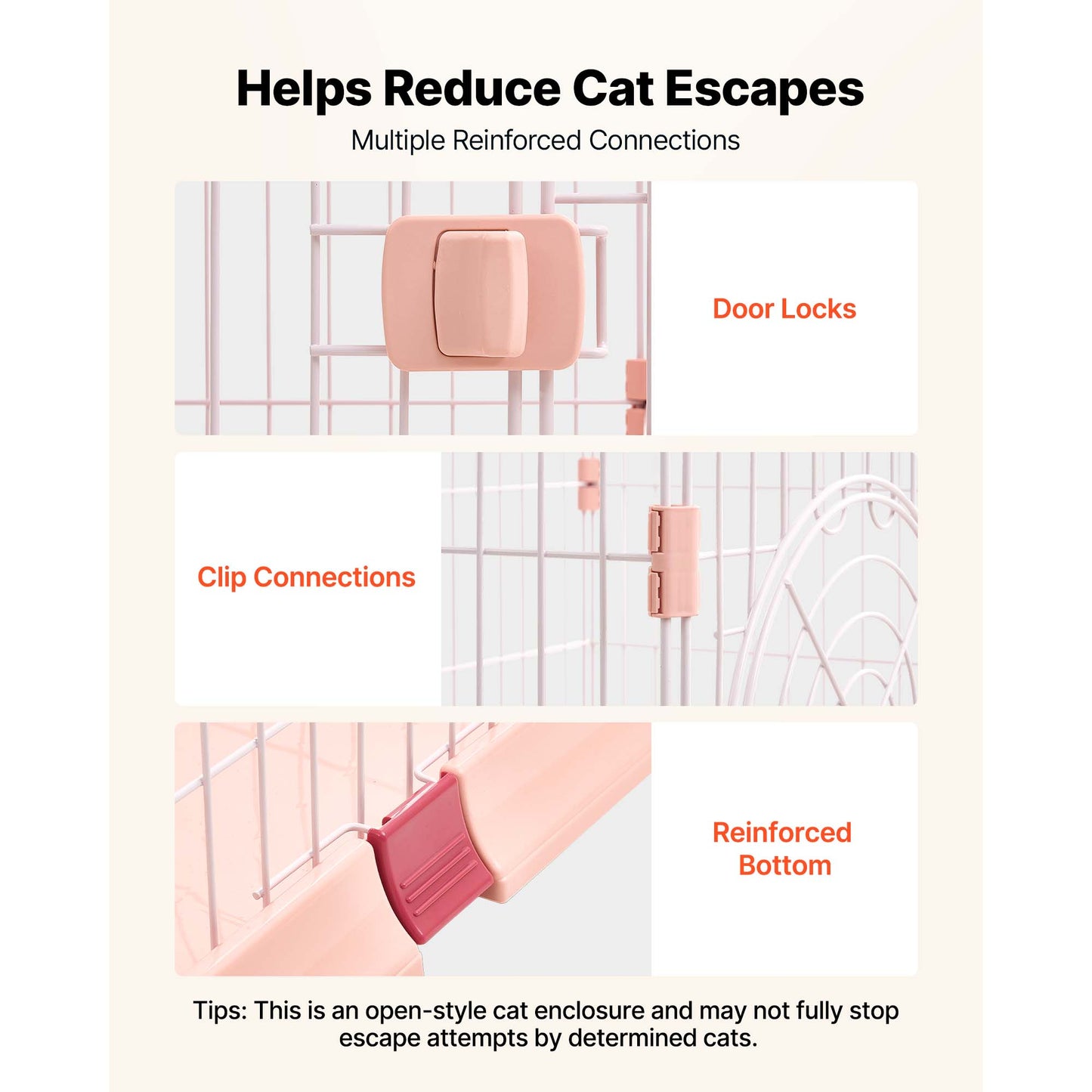 Large 4-Tier Cat Cage with Ladders - Indoor Exercise Enclosure for Cats & Small Animals