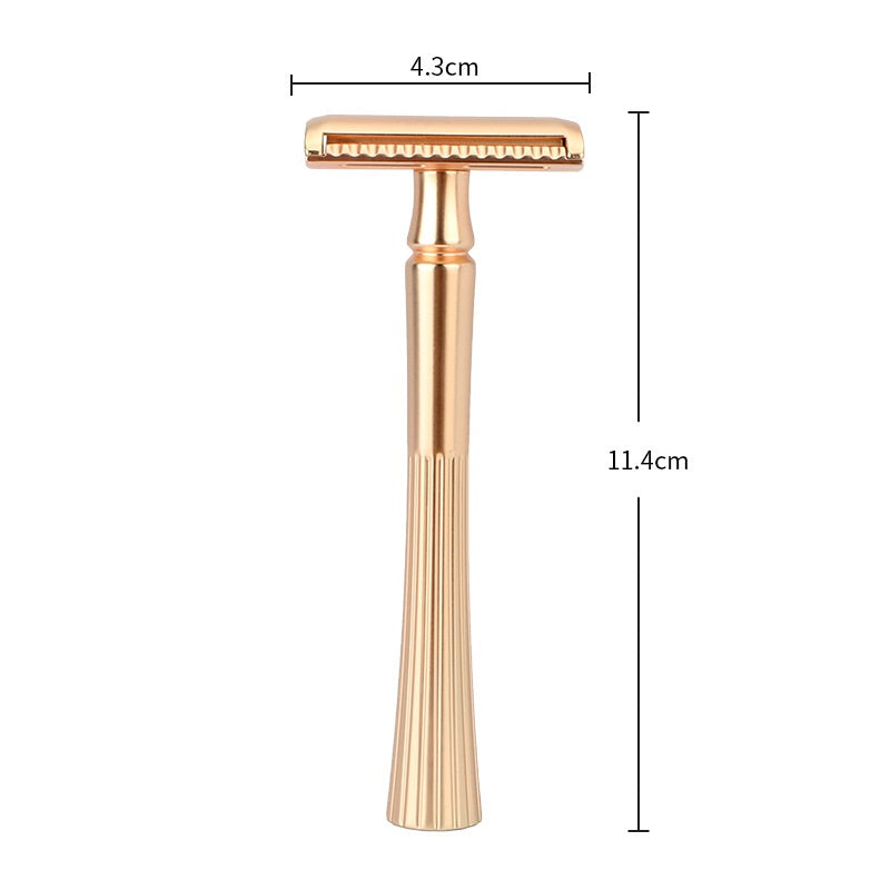 Electroplating Double Sided Metal Razor - Home Bathroom Storage